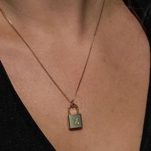 LBV the label small Louie Vuitton lock necklace